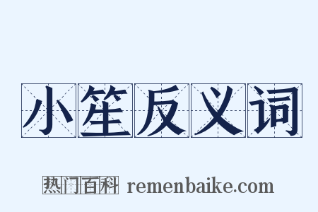 小笙反义词是什么意思的图片
